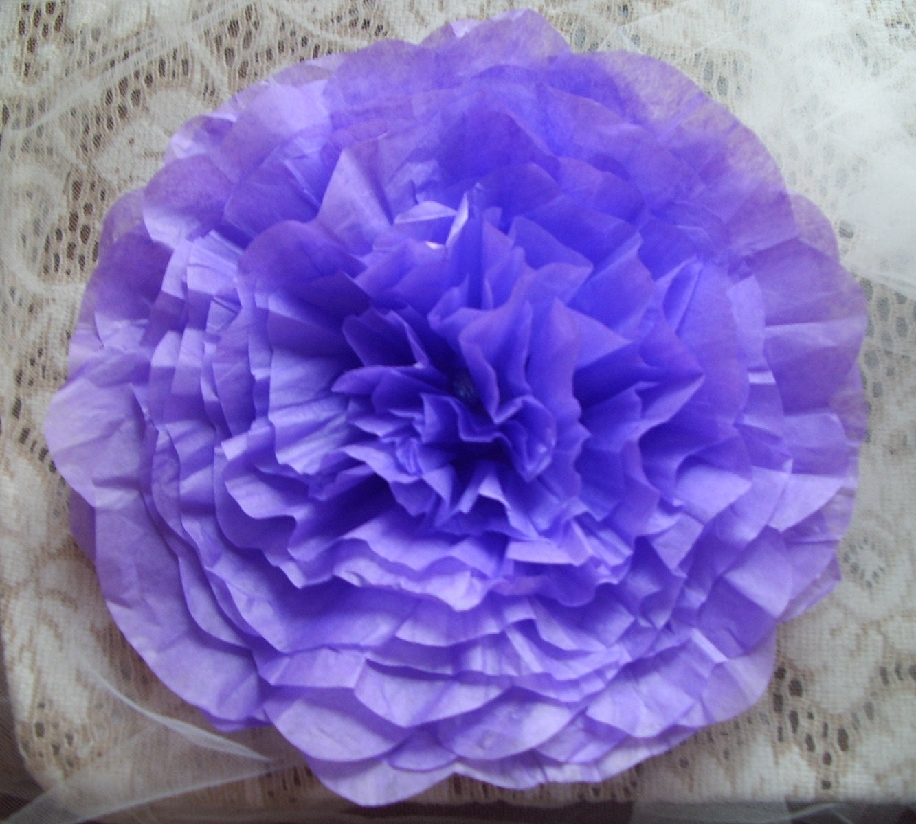 Huge Violet Handmade Paper Flower