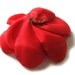 orange rose love flower brooch