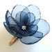 romantic cobalt blue rose blossom flower snap clip