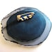 romantic midnight blue rose flower brooch