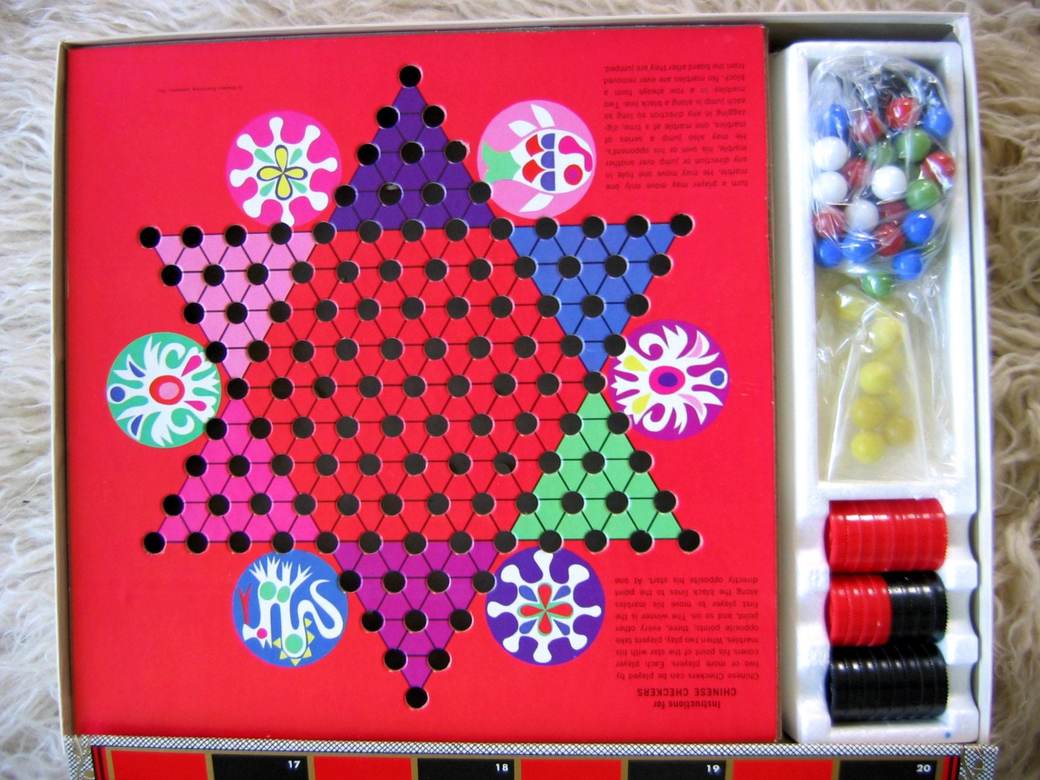 Whitman 1969 Checkers-Chinese Checkers Game. TOY. Excellent condition. Psychedelic. Hippie Cool