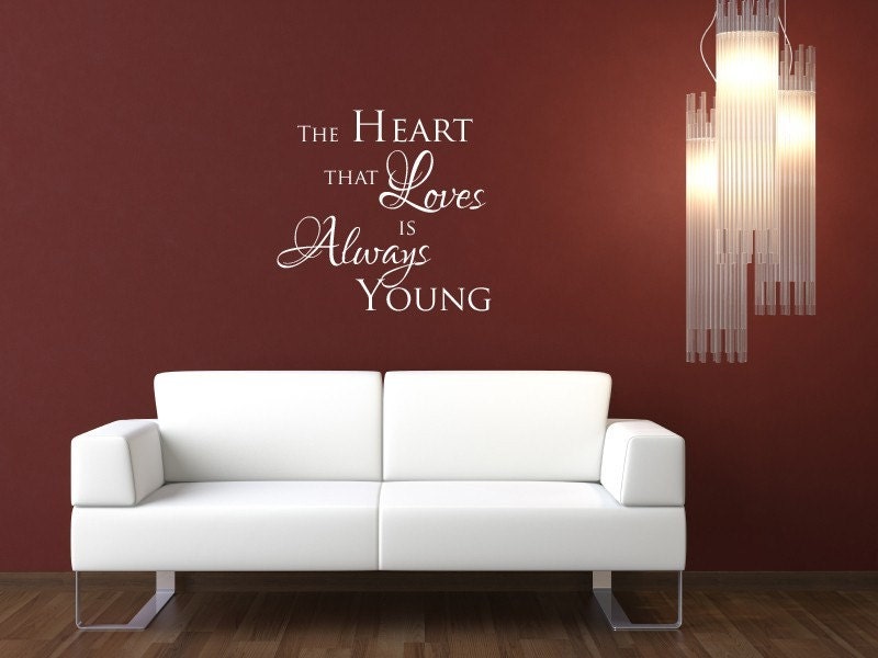 reserved listing for Alison-The heart that loves is always young - , 1212 Size 24 x 24 dark Red
