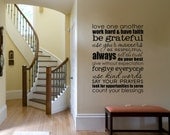 Vinyl Lettering Decal  - SUBWAY ART -Family rules  Super Large Size 44 x 60  inches - 1508D