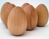 Wooden Easter Eggs - Natural - Set of 6