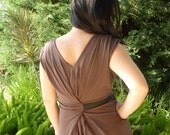 Unique wrap folded  dress