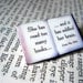 Literary quote brooch - she has read too many books and it has addled her brain