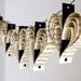 Music recycled paper heart garland in black and white home decor