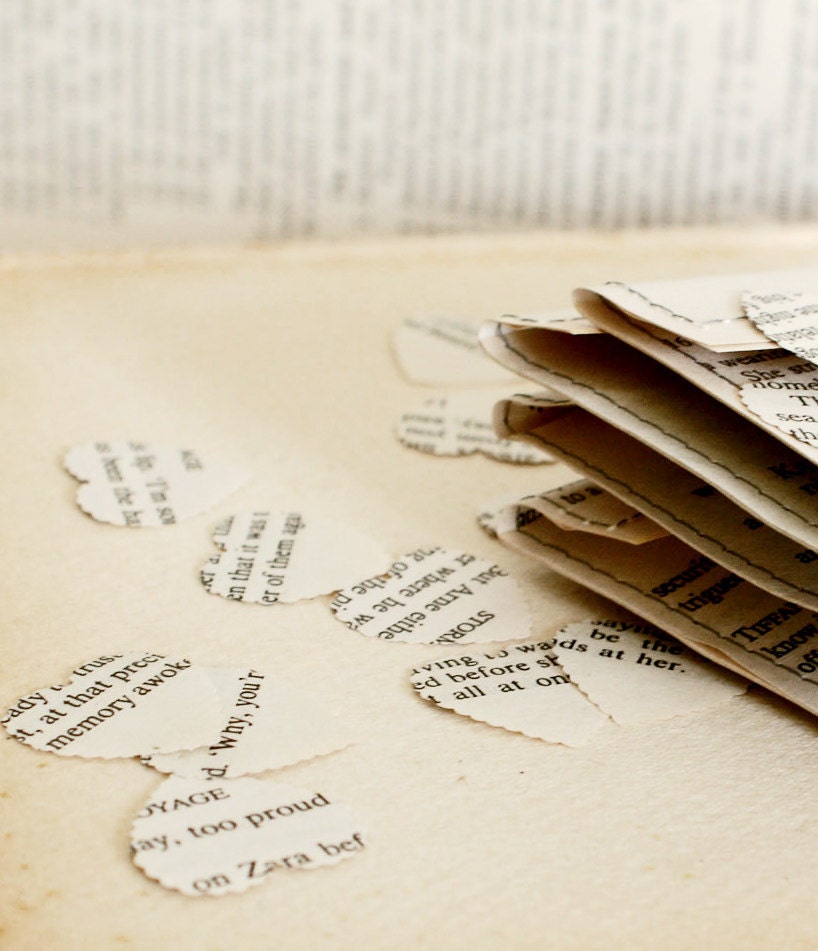 Wedding confetti - recycled romance novel confetti
