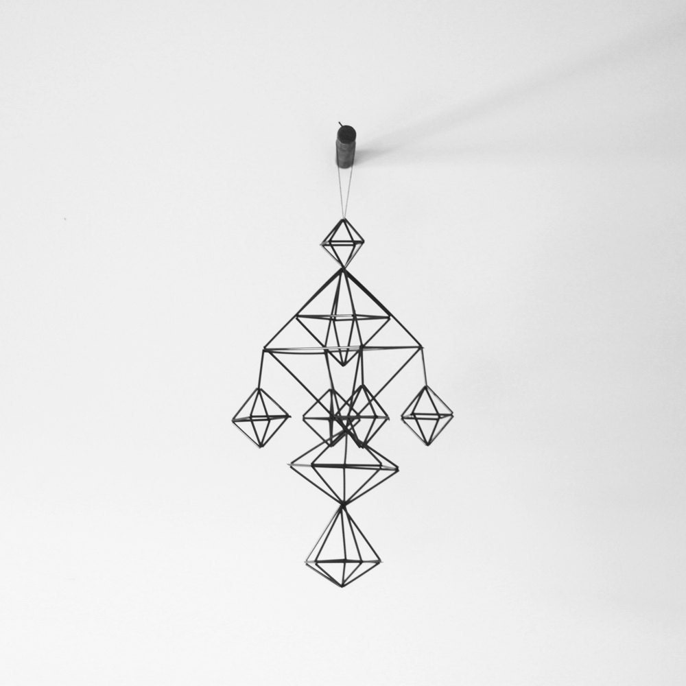 Himmeli no. 6 / Modern Hanging Mobile / Geometric Sculpture