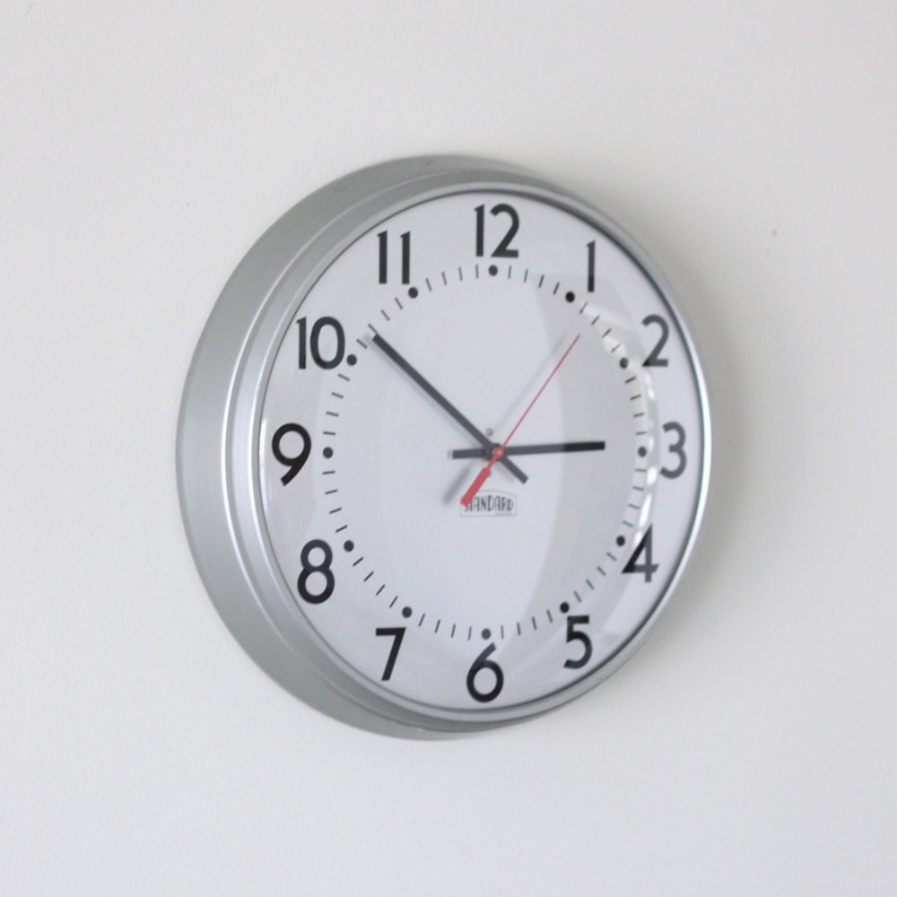 industrial modern school clock