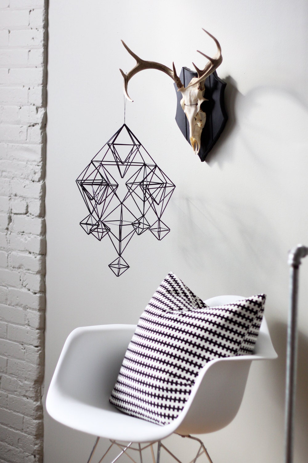 Himmeli no. 5 / Modern Hanging Mobile / Geometric Sculpture