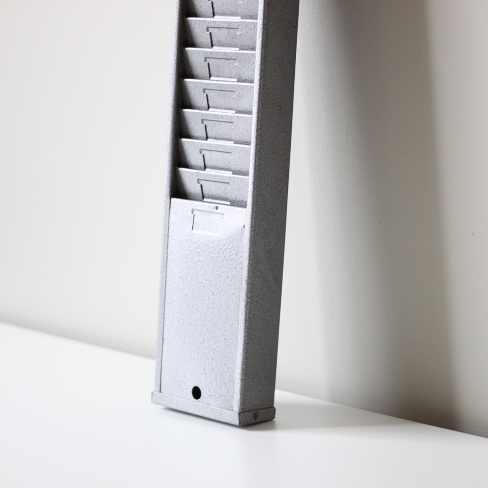 vintage time card rack