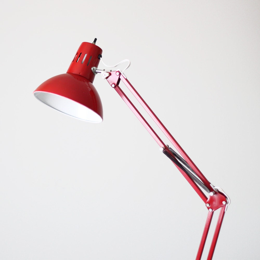 Anglepoise Desk Lamps on Anglepoise Style Red Desk Lamp By Amradio On Etsy