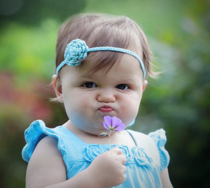 Baby Headband, Crochet Flower Headband
