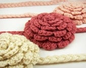 Flower headband, Crochet Baby Girl Hair Accessories