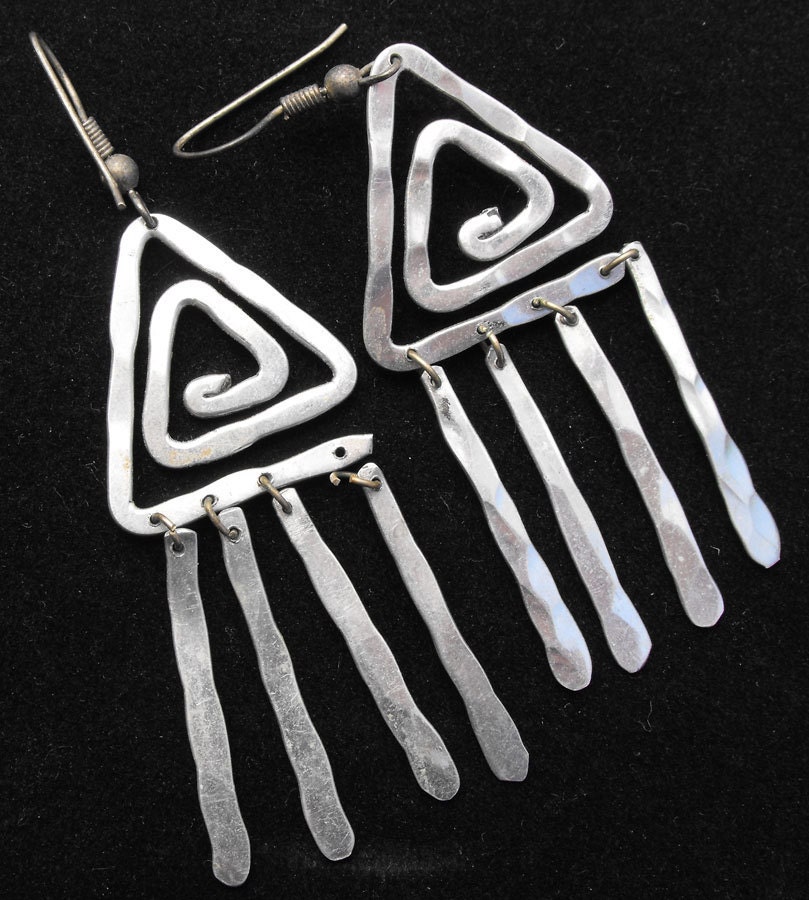 Vintage Triangle Dangle Earrings