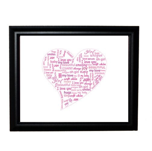 Sweet Baby Words from the Heart - 8x10 print