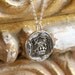 Anchor, Trident, and Crown British Naval Wax Seal Necklace - Fine Silver, Sterling Silver