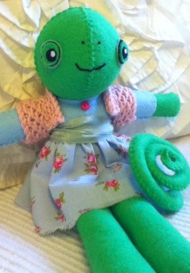 MIMI chameleon lizard FELT doll