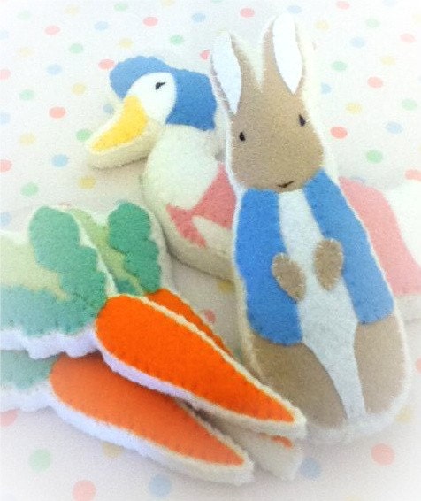 gorgeous easter felt cookie set 5 cookies