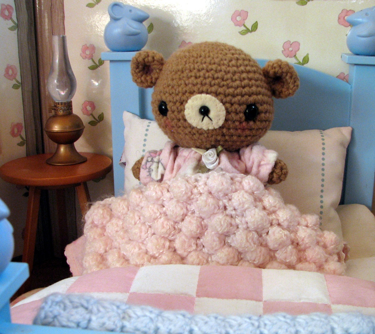 PDF Crochet Pattern, Little Red Riding Hood Teddy Bear Amigurumi Pattern