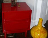 Poppy Retro Modern Accent Table Vintage Poppy Cottage PAINT to ORDER