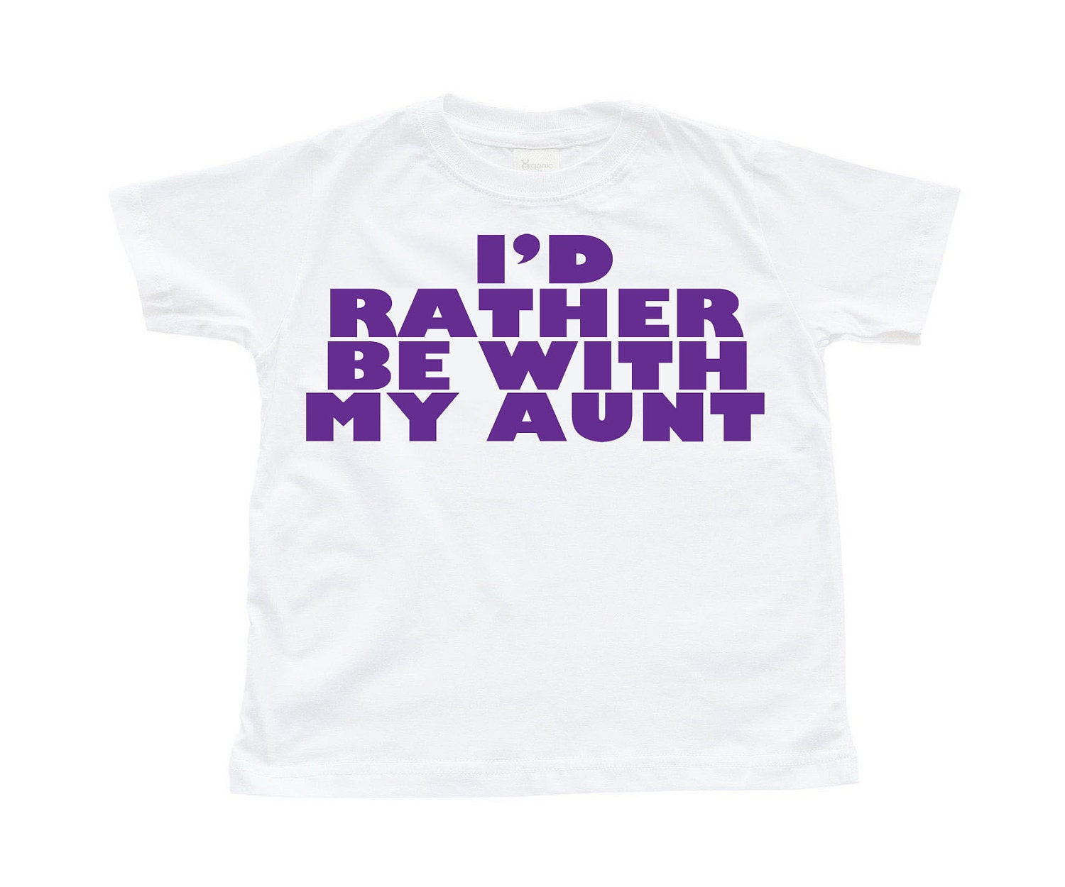 Child Toddler Tee "I'd Rather Be With My Aunt" Girl's Pink or Purple Print T-Shirt