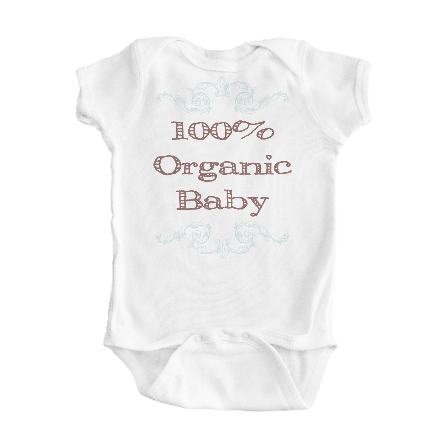 100% Organic Design on White ORGANIC Bodysuit
