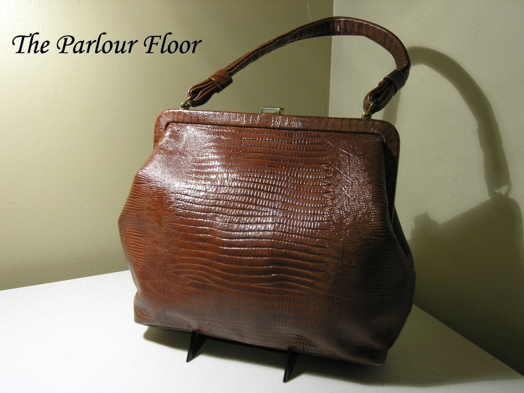 Vegan Friendly Faux Reptile Vintage Merit of NY Hand Bag