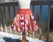 Girl's Red & Orange Petal Skirt...Handmade, Girl Skirt, Twirly Skirt, Toddler, Child, Red, Pink, sizes 24 mos., 2T, 3T, 4, 5, 6, 7, 8, 9, 10