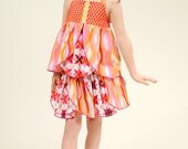 Girls' Petal Dress outfit, Children Clothing, Girl Dresses, Skirt, Top, toddler, child, red, pink, Size 2T 3T 4T 5 6 7 8