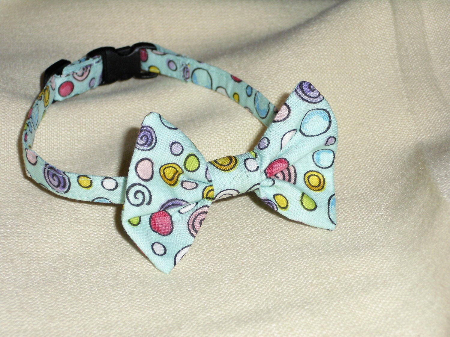 Robin Egg Blue Bow Tie Collar for Cats
