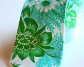 The Beau- men's green and aqua floral necktie- Queen Street Collection