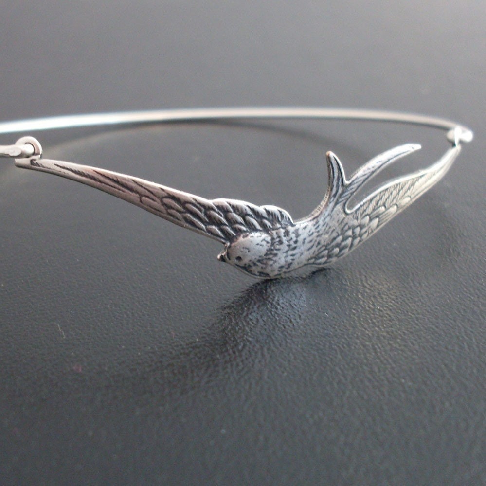 Silver Sparrow Charm Bracelet, Sterling Silver Band, Silver Sparrow Bangle, Silver Sparrow Bracelet, Freebird, Silver Sparrow Jewelry