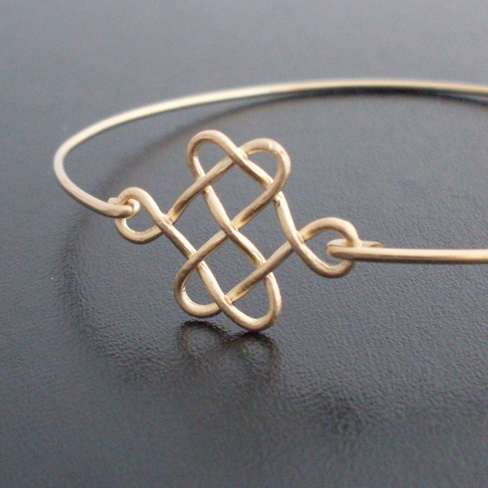 Celtic Knot Bracelet - Gold, Celtic Knot Bangle, Celtic Knot Jewelry, Celtic Jewelry, Irish Jewelry, Irish Bracelet, Celtic Bracelet