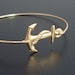 Anchor Bracelet, Gold Anchor Bangle, Nautical, Anchor Charm Bracelet, Ocean Jewelry, Navy Wife Jewelry, Nautical Jewelry, Anchor Jewelry