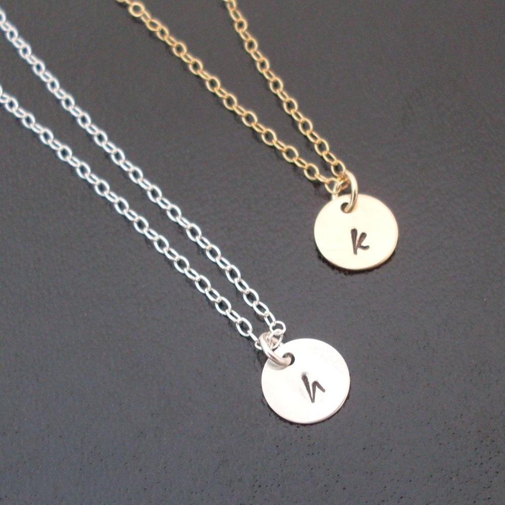 Initial Necklace, Personalized Necklace, Monogram Necklace, Gold Necklace, Gold Initial Necklace or Sterling Silver Initial, Custom Necklace