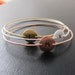 Hand Stamped Tricolor Personalized 3 Initial Monogram Bangle Bracelet Set, Gold, Silver, Copper, Tricolor Jewelry, Tricolor Bracelet Trio