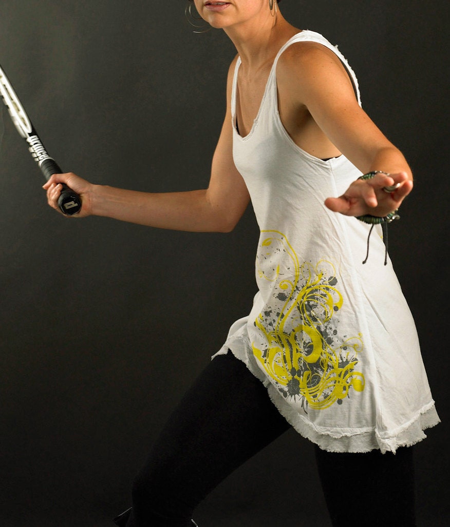 Passion. Love. Tennis Voile Trim Tank Dress / COIN 1804