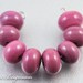 Raspberry Pink Lampwork Spacer Beads, Glass, Handmade SRA