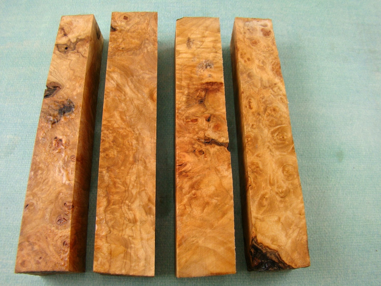 Maple Burl Pen Blanks Set of 4 (Lot 4)