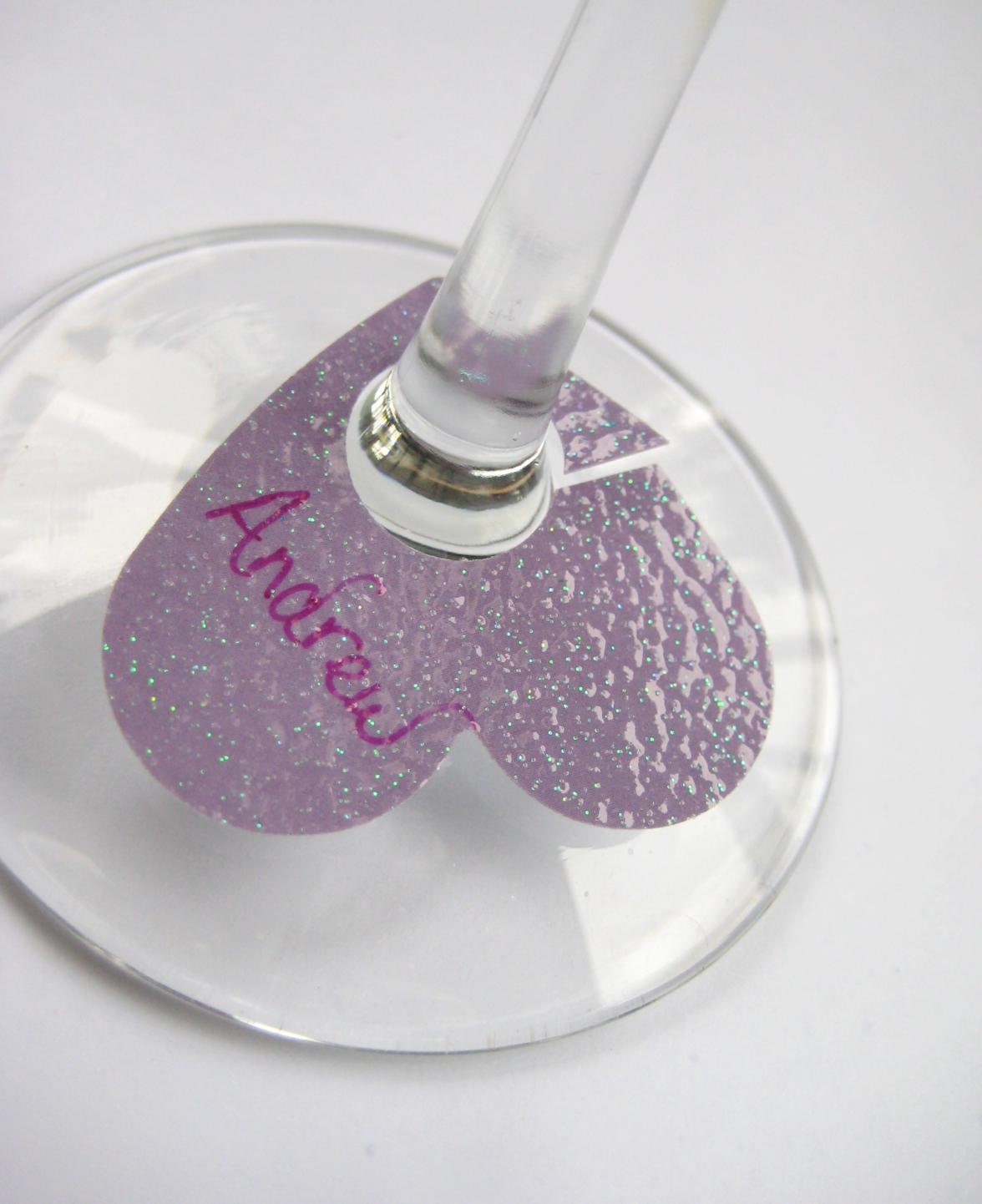 Paper Wine Glass Tags, Charms, Markers