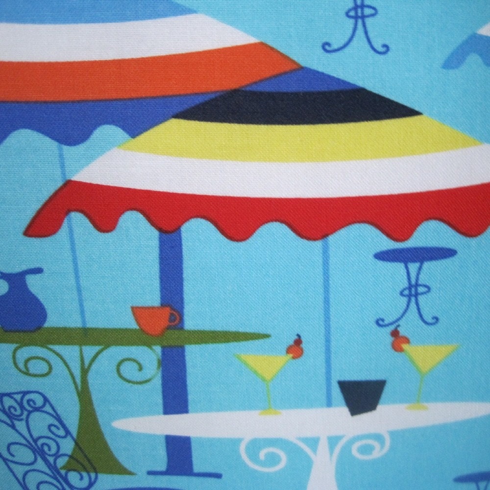 Tropical Resort Umbrellas Handmade Pillow Coastal Decor