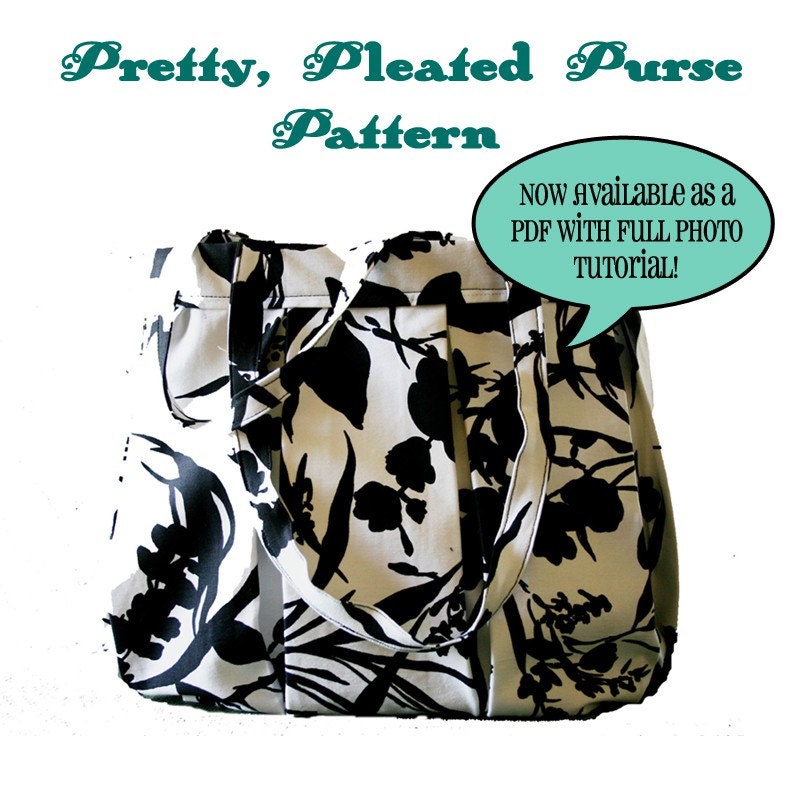 Pretty, pleated purse pattern pdf