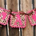 IT'S A GIRL - Pink & Leopard Print Banner with Baby Feet