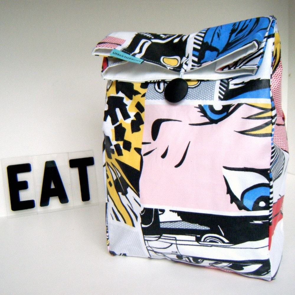 Pop Art  Eco  Lunch Bag