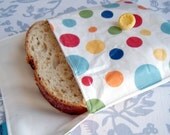 MEDIUM Rainbow Polka Dots Pouch Bag