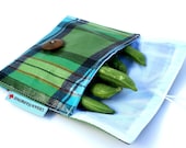 SMALL Green Tartan Snack Pouch Bag