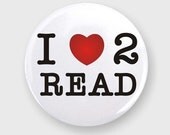Reading Pinback Button Badge, I Love to Read, One Inch
