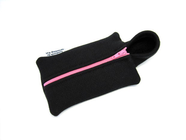 iPhone 4 Case / iPod Case / iPhone 4 Fabric Case / iPhone Hoodie Case (Black - Pink)